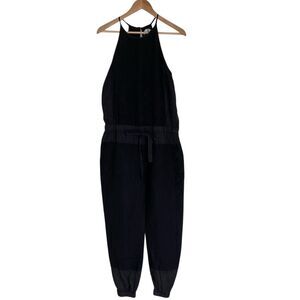 Young Fabulous & Broke Womens Diego Jumpsuit Black‎ M Linen Blend Sleeveless